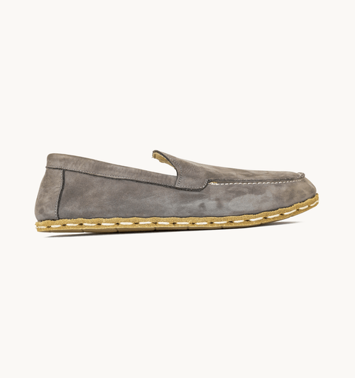 Ashen Nubuck Barefoot Leather Moccasin Men