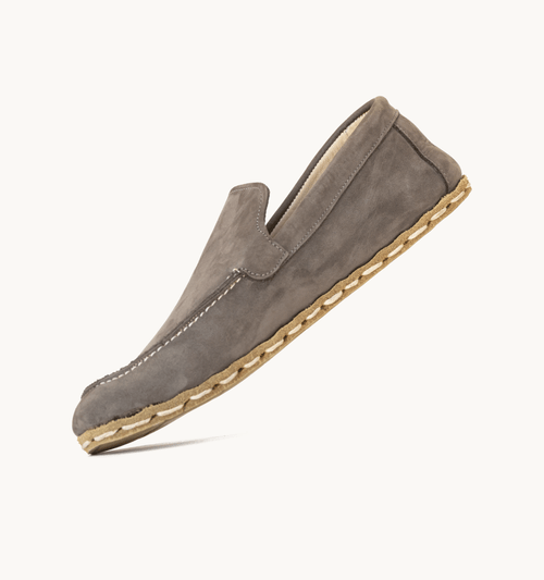 Ashen Nubuck Barefoot Leather Moccasin Men