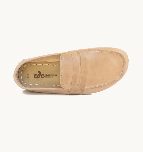 Sand Barefoot Leather Penny Loafer