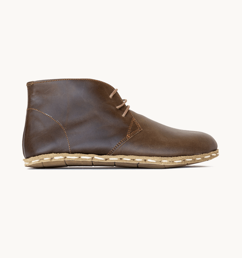 Natural Barefoot Leather Chukka Boot with Copper Rivet