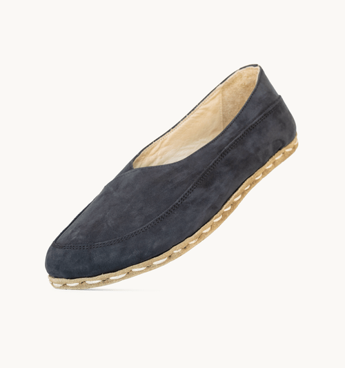 Midnight Nubuck Barefoot Leather Flat