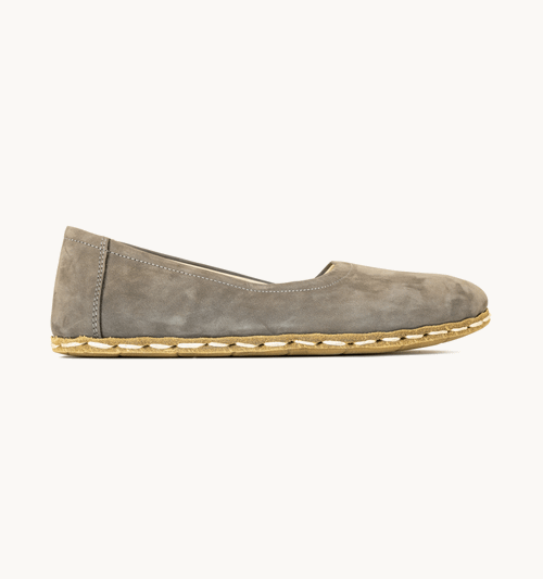 Ashen Barefoot Leather Ballet Flat
