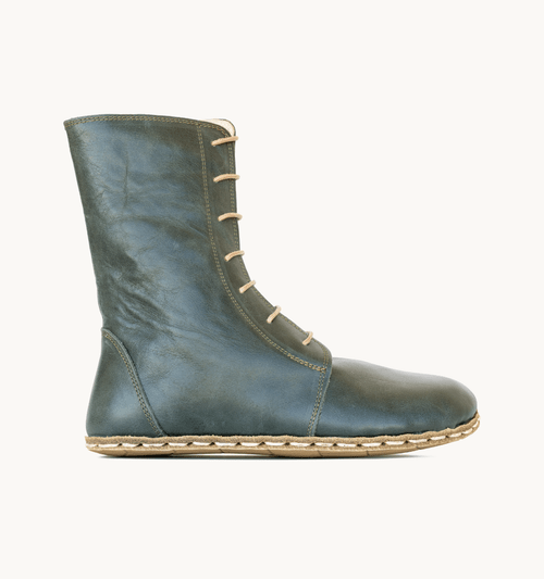 Brown Barefoot Leather Ankle Boot | Copper Rivet