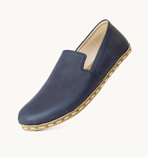 Ocean Blue Barefoot Leather Grounding Loafer