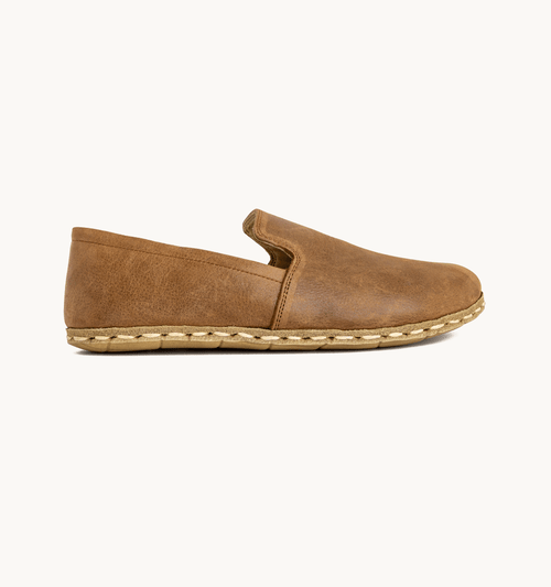 Hickory Barefoot Leather Loafer with Grounding Rivet
