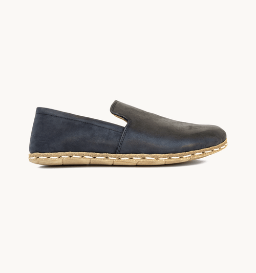 Raven Black Barefoot Leather Loafer