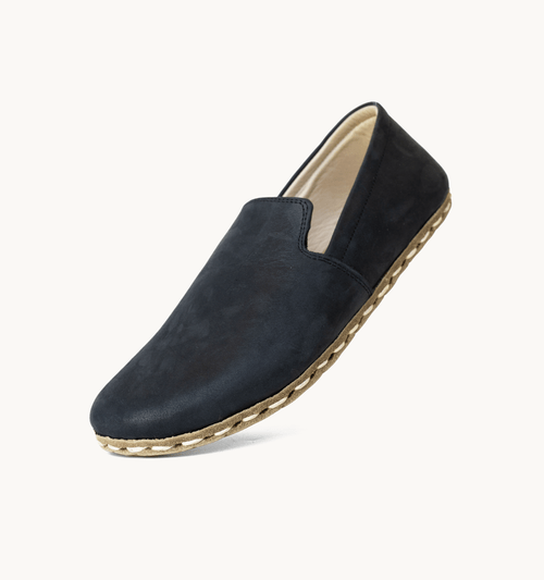 Raven Black Barefoot Leather Loafer