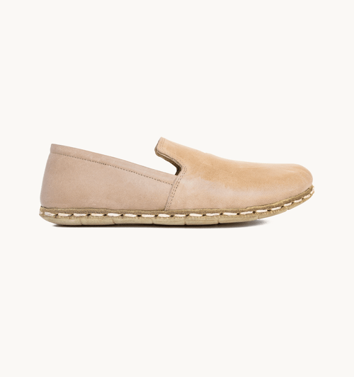 Sand Barefoot Leather Loafer – Copper Grounding Rivet