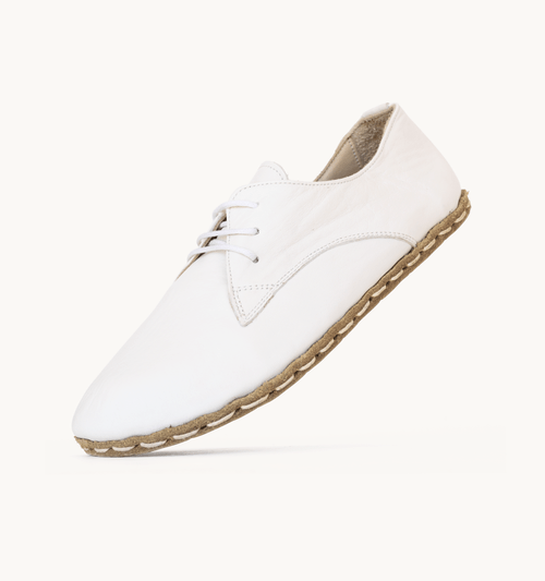 Brown Barefoot Leather Oxford with Grounding Rivet