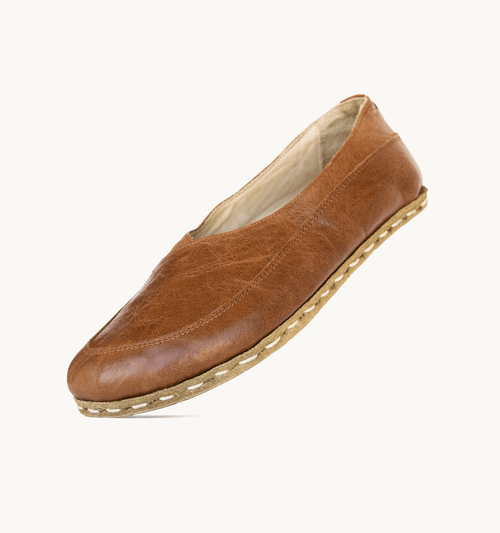Russet Antique Barefoot Leather Flat
