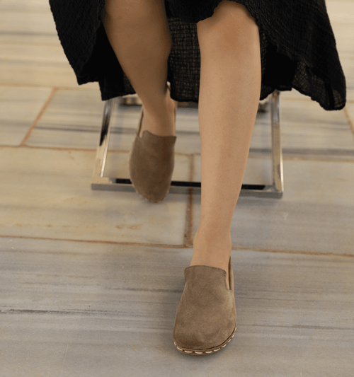 Beige Dawn Barefoot Leather Loafer
