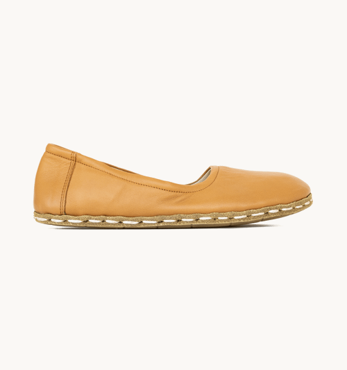 Sunset Barefoot Leather Ballet Flat – Copper Grounding