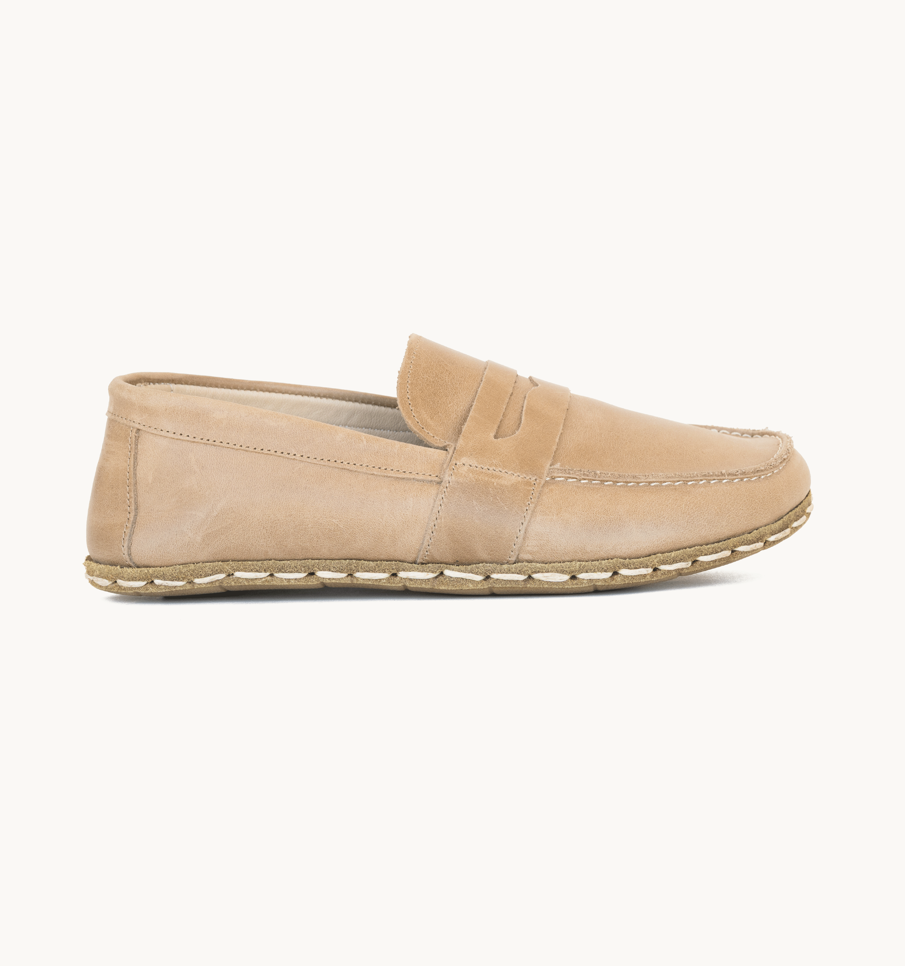 Women's barefoot leather flats in earth crazy