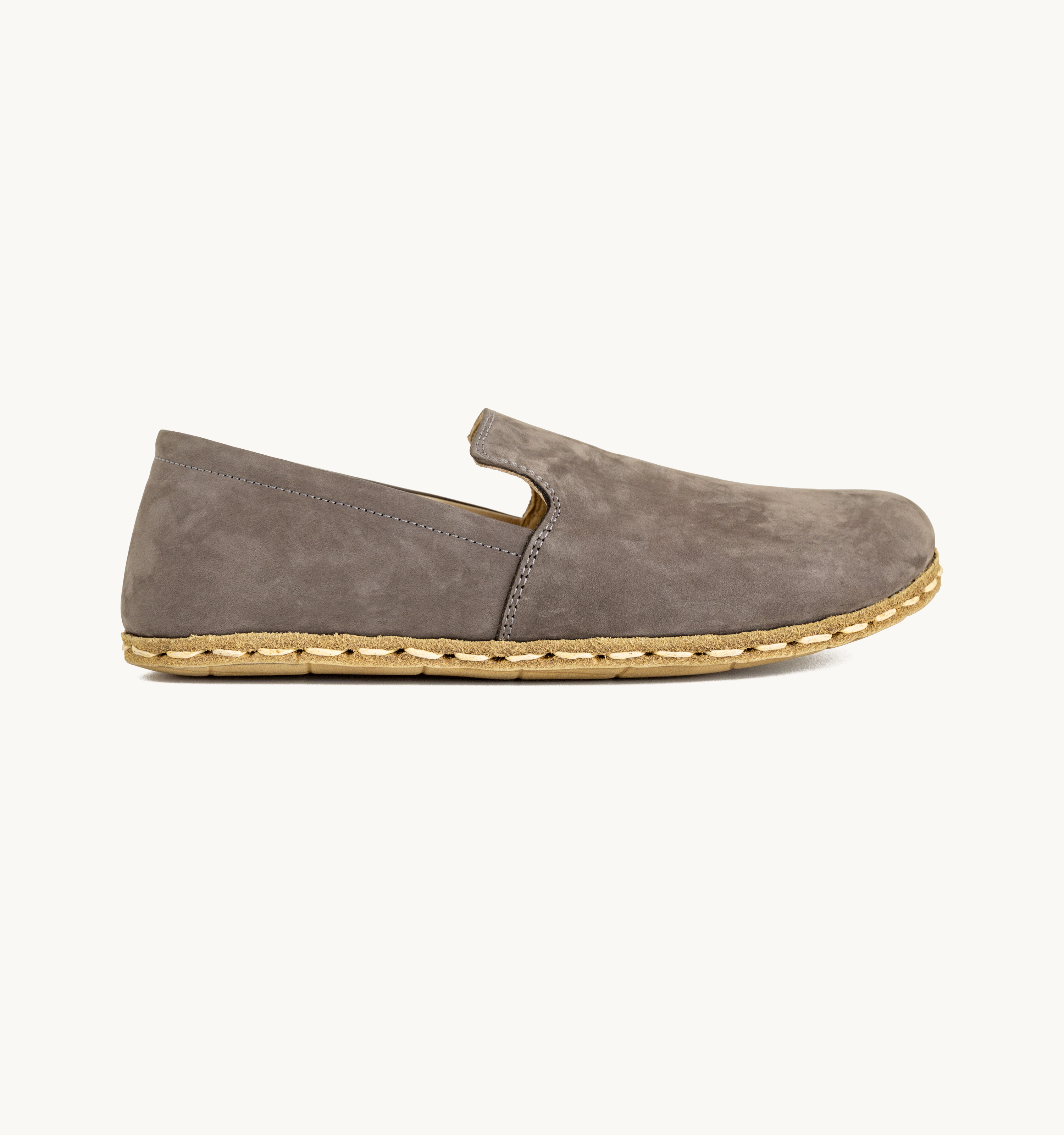 Women's barefoot leather loafers in crimson