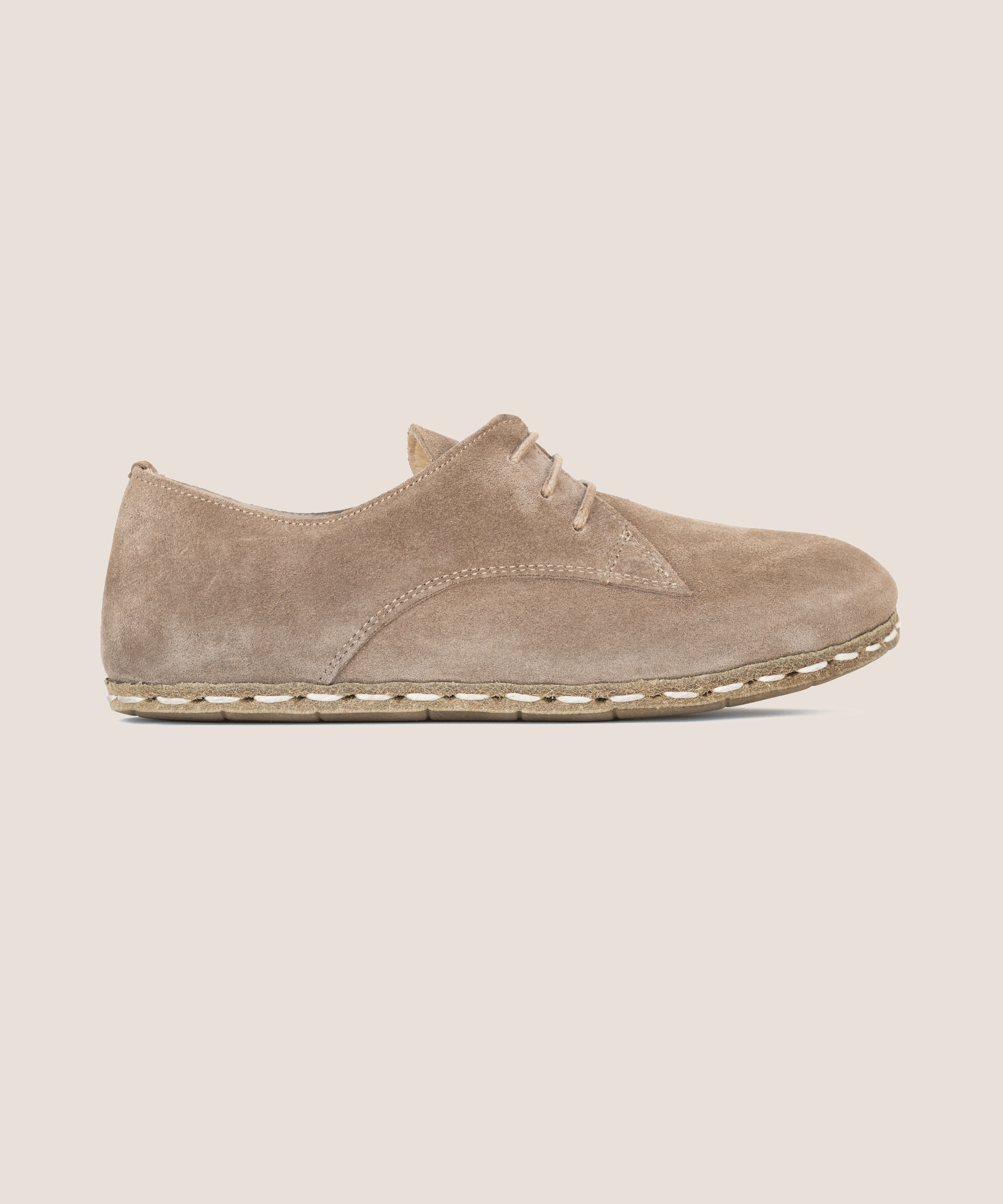 Men's barefoot leather loafers in sand crazy