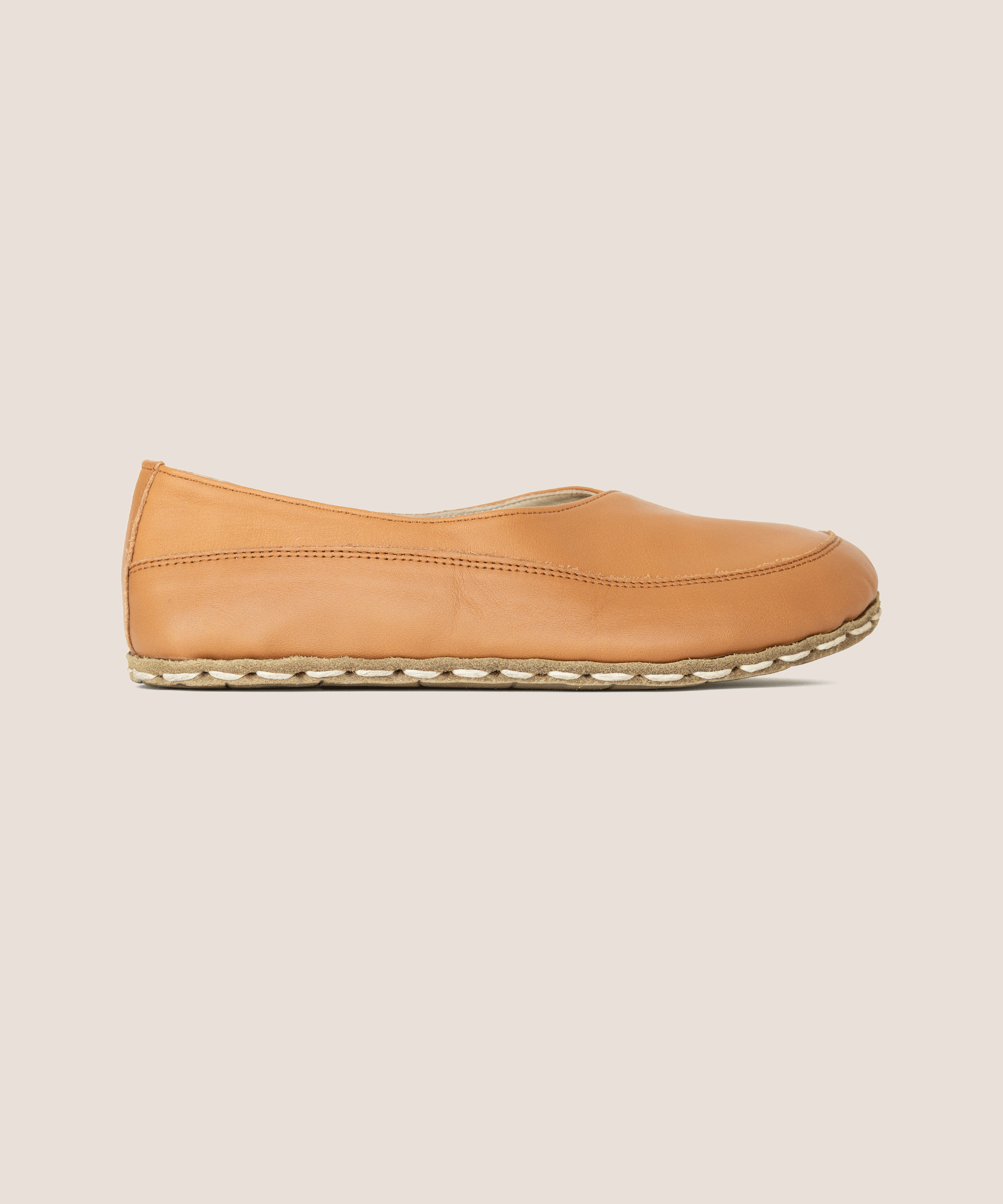 Men's barefoot leather chelsea boots in umber