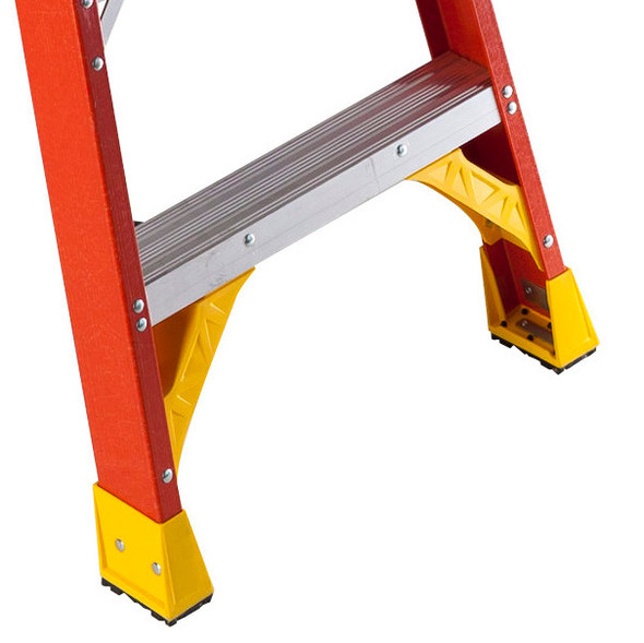 Werner T6200 Series Twin Stepladder | Type IA | Fiberglass - Edge Bracing