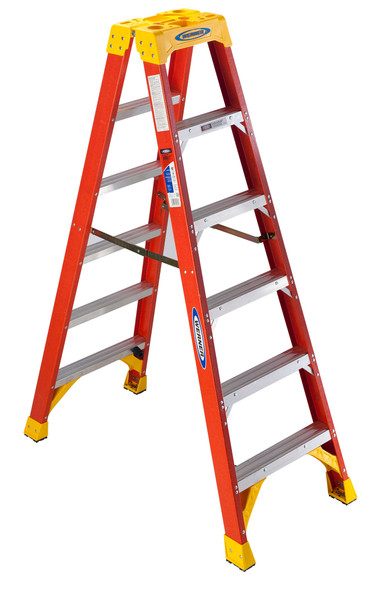 Werner T6200 Series Twin Stepladder | Type IA | Fiberglass - T6206 Werner T6200 Series Twin Stepladder | Type IA | Fiberglass - T6206