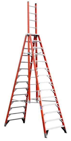 Werner Fiberglass Extension Trestle Ladder / T7414