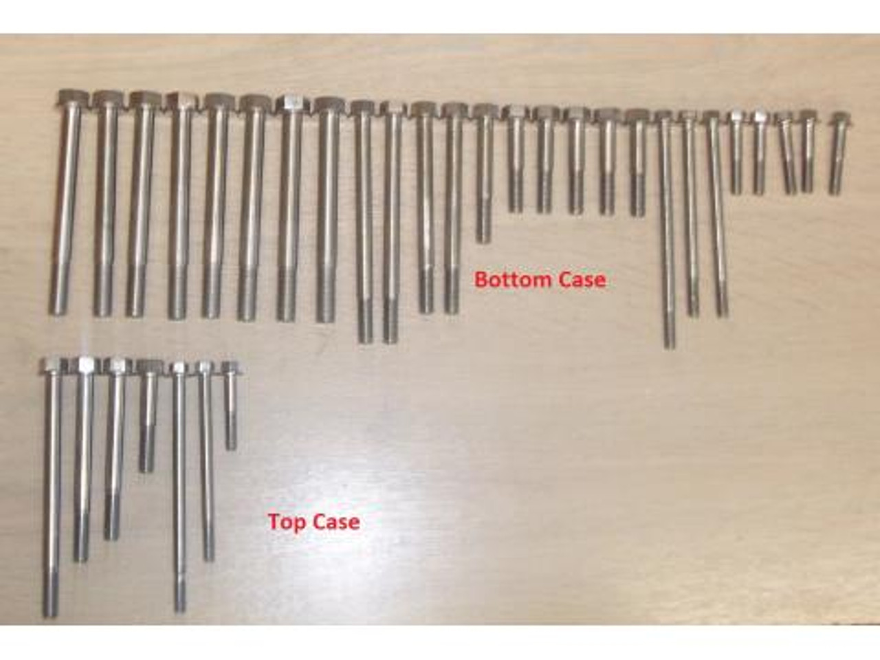 Crankcase bolts complete set Gr5 Titanium GT/TR