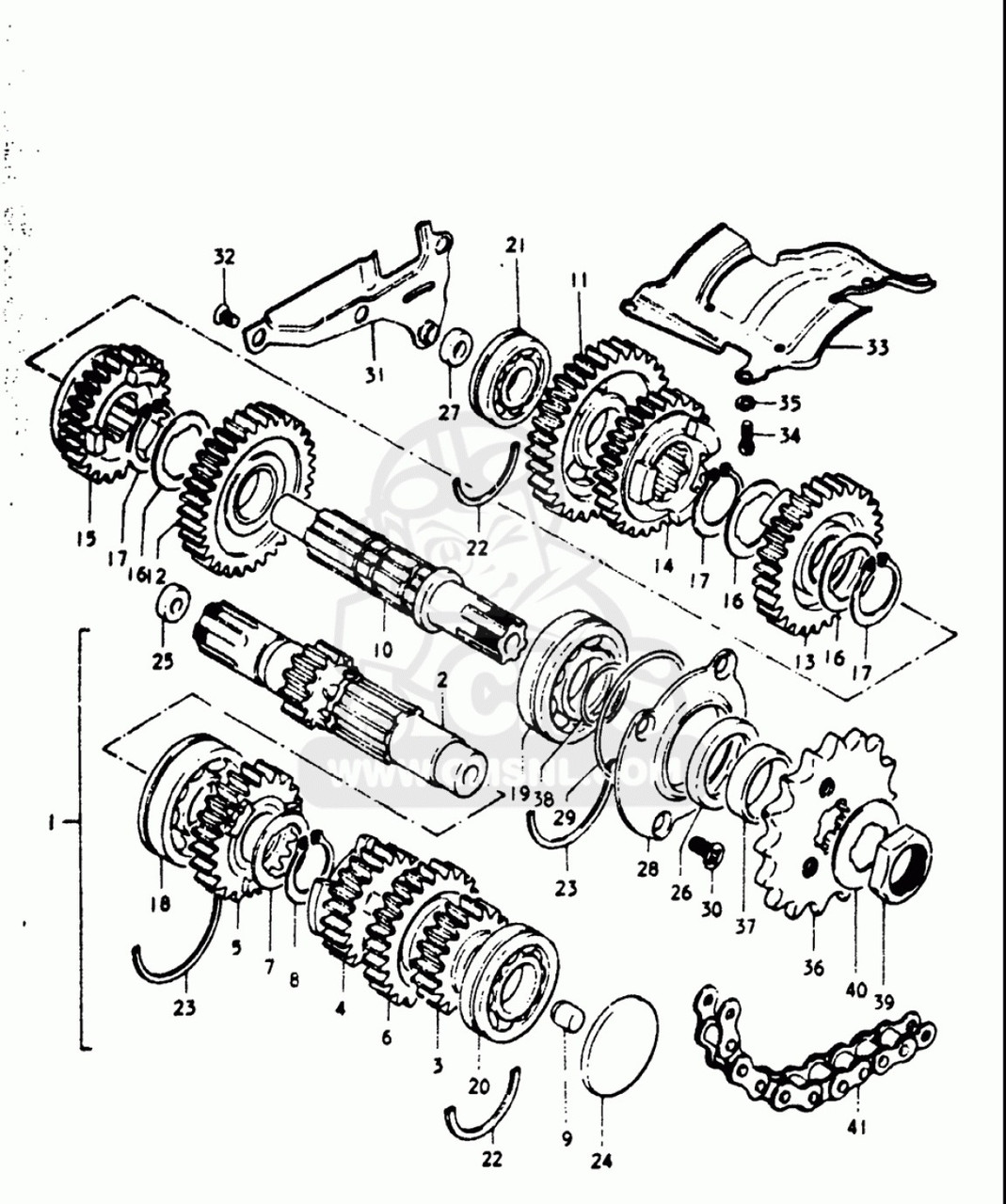 Suzuki GT/T 750 Gearbox Bearing Set