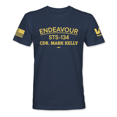 "Endeavor, Sts-134" "We've Got Your Six" Defend Mark Kelly (Unisex Navy Tee)