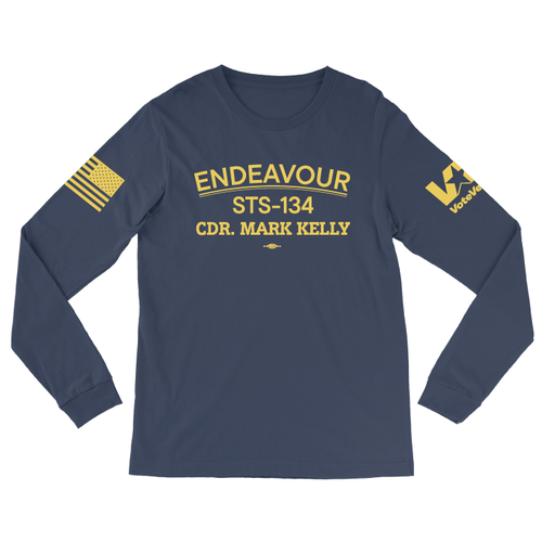 "Endeavor, Sts-134" "We've Got Your Six" Defend Mark Kelly (Navy Long-Sleeve Tee)