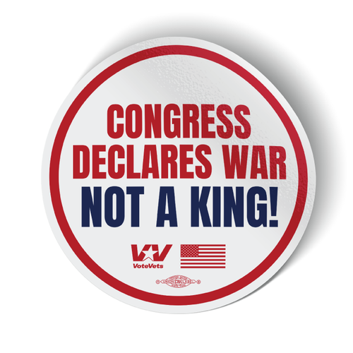 Congress Declares War Stickers (5 Pack)