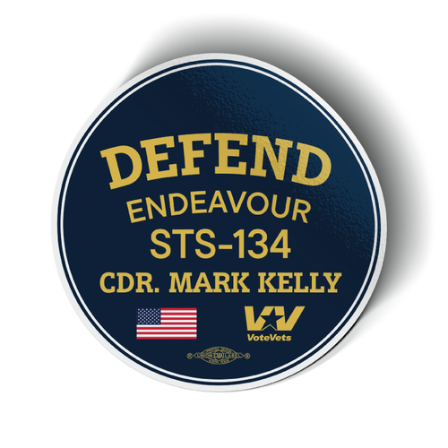 "Endeavor, Sts-134" Defend Mark Kelly Stickers (5 Pack)
