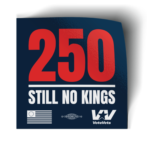250 Still No Kings - Navy Stickers (5 Pack)