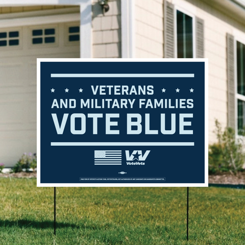 Vote Blue Yard Sign