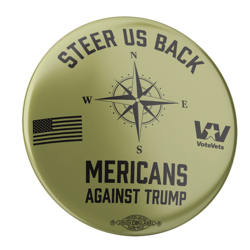 Mericans Against Trump - Steer Us Back Buttons (2 pack)