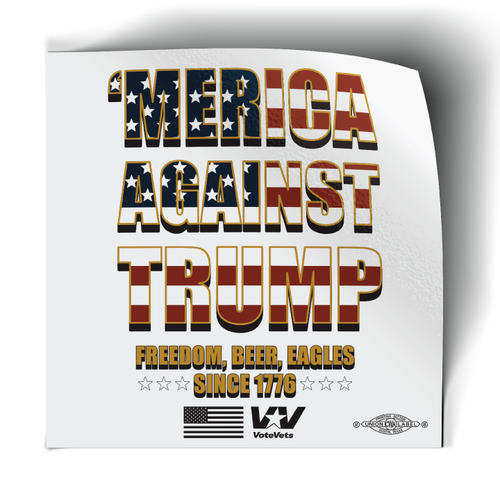 'Merica Against Trump - Freedom Beer Eagles Stickers (5 Pack)