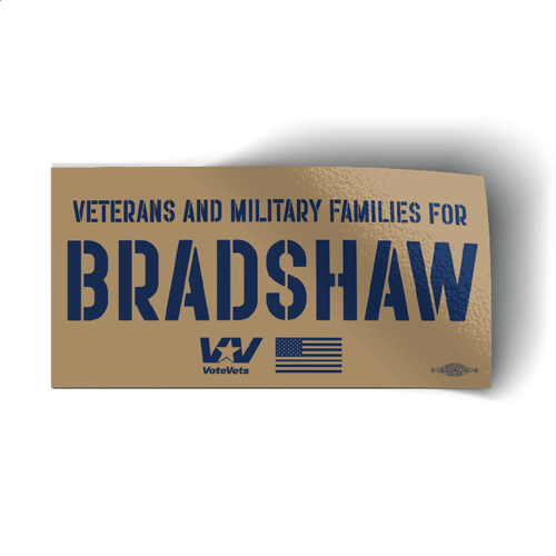 Veterans And Military Families For Bradshaw Stickers (5 Pack)