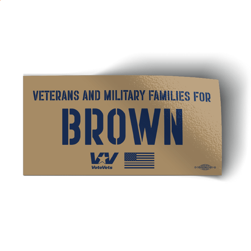 Veterans And Military Families For Brown Stickers (5 Pack)