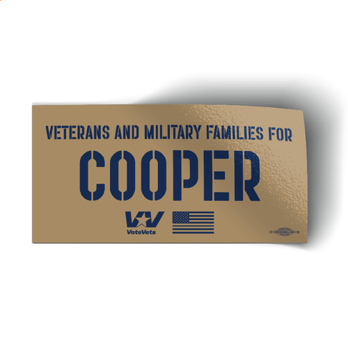 Veterans And Military Families For Cooper Stickers (5 Pack)