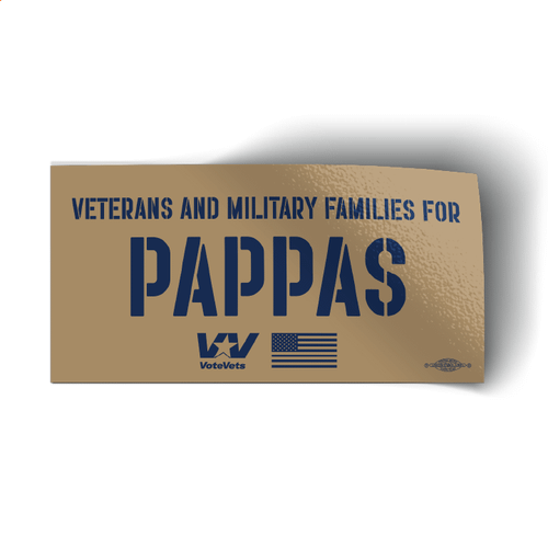 Veterans And Military Families For Pappas Stickers (5 Pack)