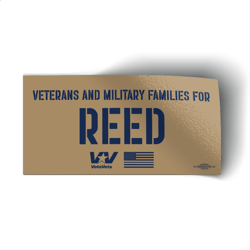 Veterans And Military Families For Reed Stickers (5 Pack)