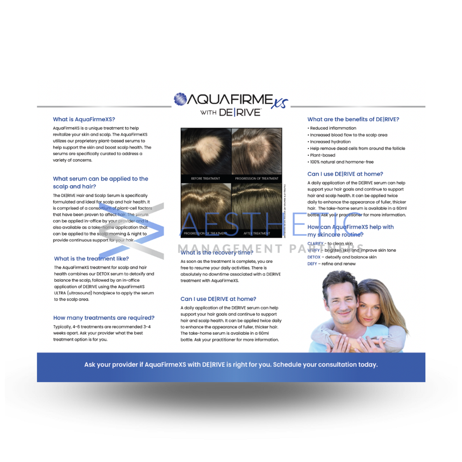 AquaFirmeXS with DE|RIVE Trifold Brochures
