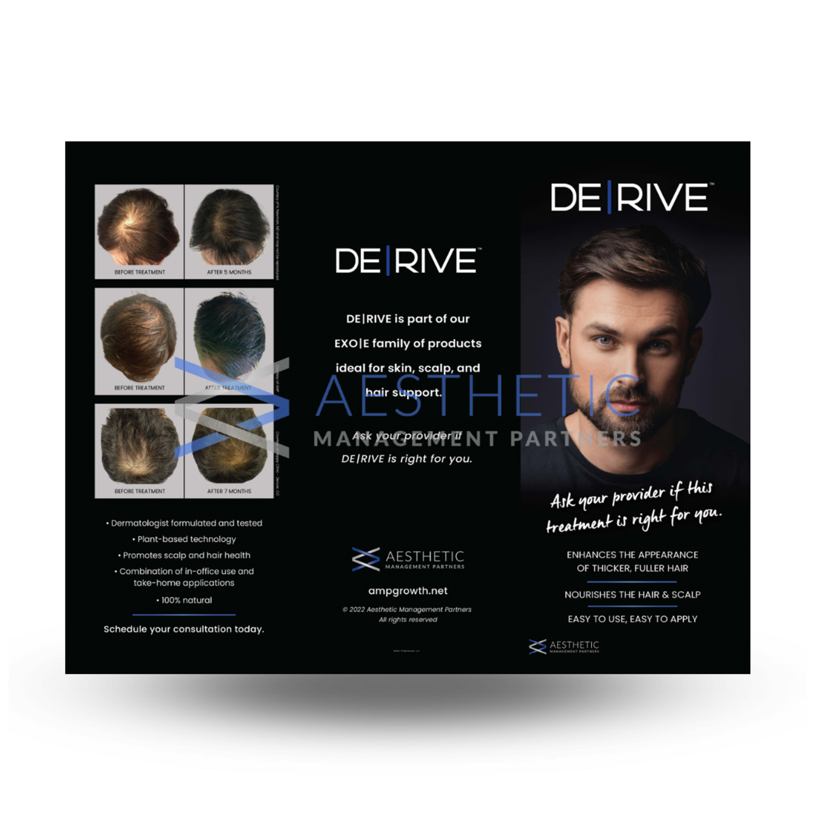 DE|RIVE | Male Trifold Brochures