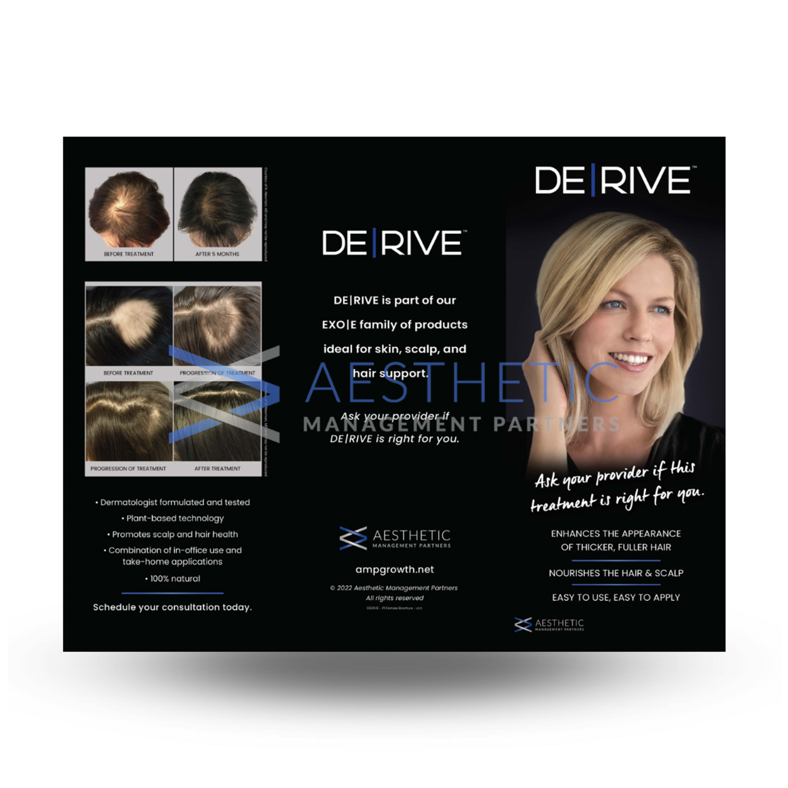 DE|RIVE | Female Trifold Brochures