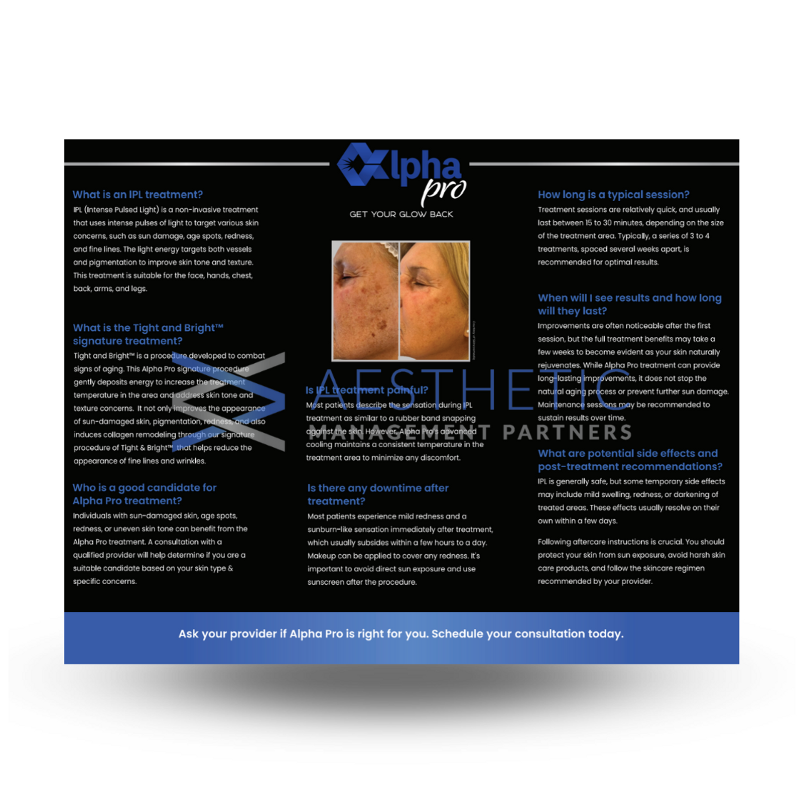 Alpha Pro IPL Trifold Brochures