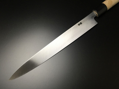 ARITSUGU Blue Steel Honyaki Yanagi Kitchen Japanese Chef Knife Saya 360mm  14.1 AT001gs - Japanese Knives