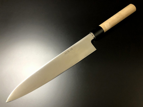 ARITSUGU Carbon Steel Big Wide Gyuto Japanese Chef Knife 270 mm 10.62  AT163a - Japanese Knives