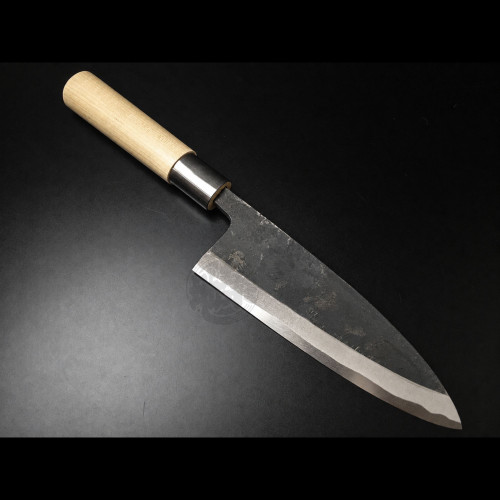 Authentic Aritsugu Black Deba knife 150mm made in Japan with White Steel #3 blade