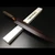 Authentic Tsukiji Aritsugu 240mm (9.5") Mirror-Finish Yanagiba, Blue Steel #2 sashimi knife with Rosewood handle.
