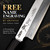Free personalized hand-engraving by master artisans on an authentic Tsukiji Aritsugu knife.