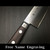 Free personalized hand-engraving by master artisans on an authentic Tsukiji Aritsugu knife.