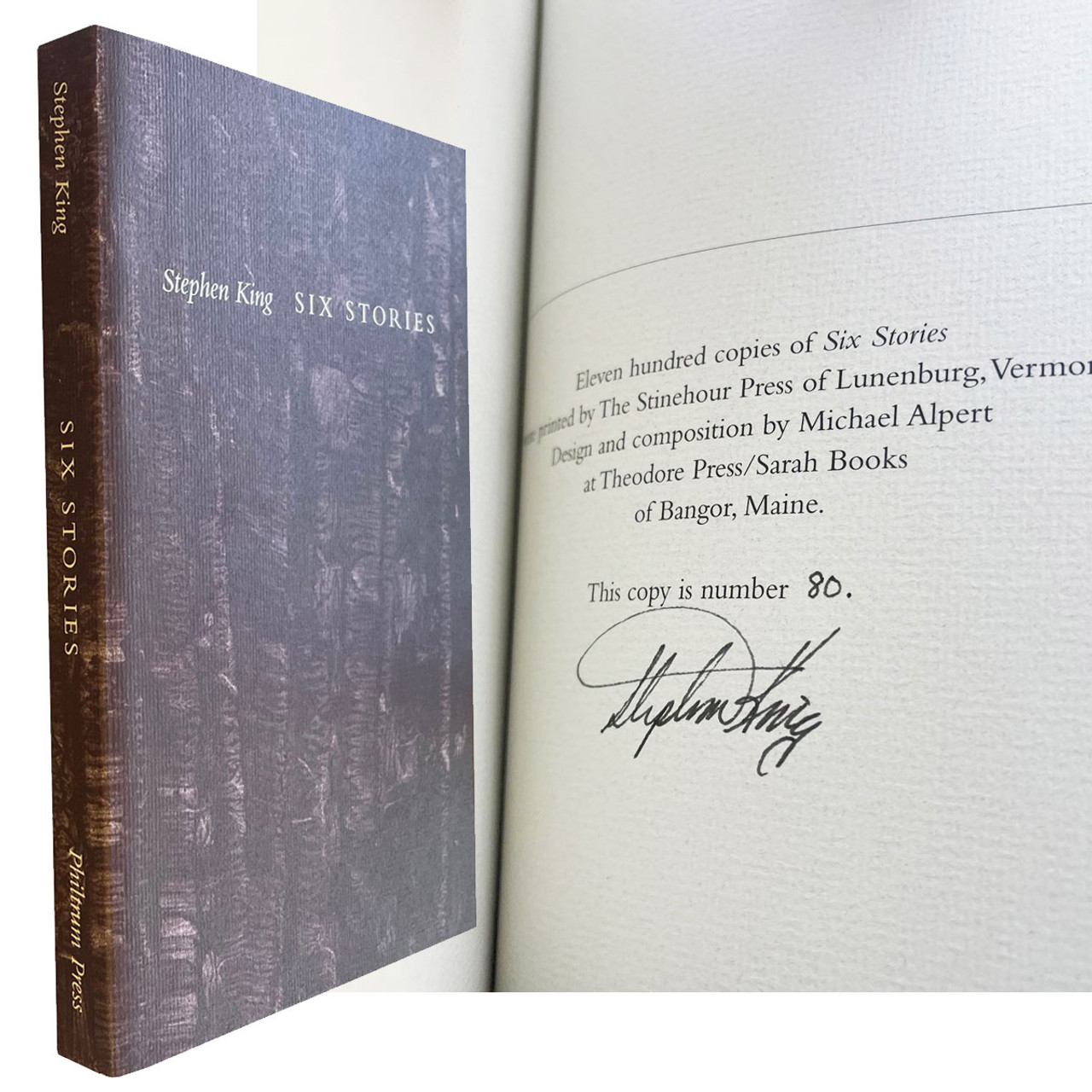 Stephen King "Six Stories" Signed Limited Edition No. 80 of 1,100 w/Custom Tray-case [Fine]