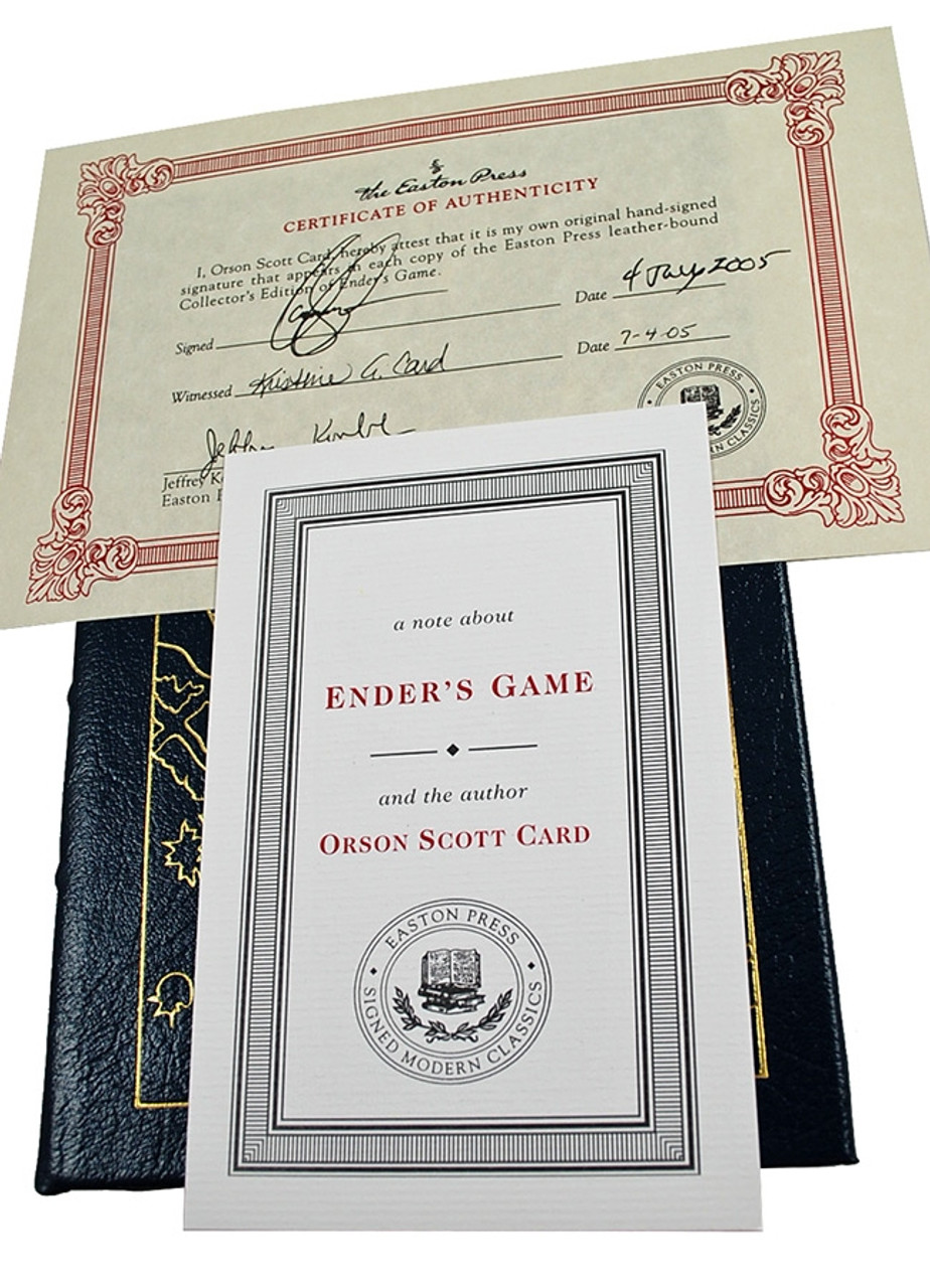Easton Press, Orson Scott Card "Ender's Game" Signed Limited Edition w/COA, Leather Bound Collector's Edition